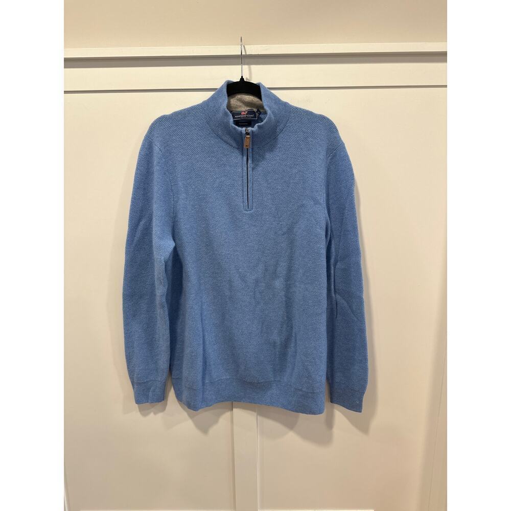 Vineyard Vines Cashmere 1/4 Zip Pullover Sweater Size L